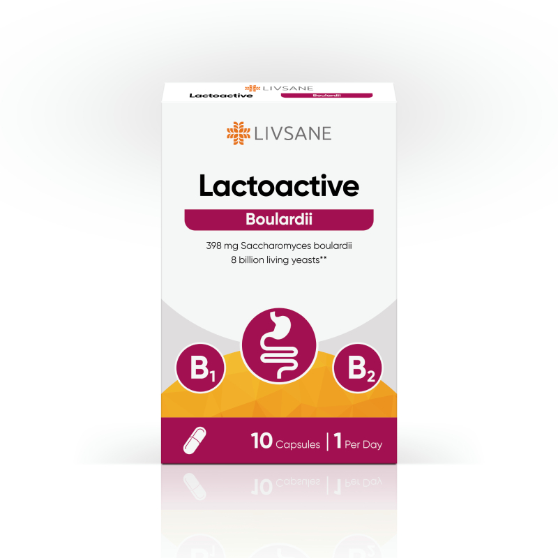 LIVSANE Lactoactive Boulardii kapsulas, 10 gab.