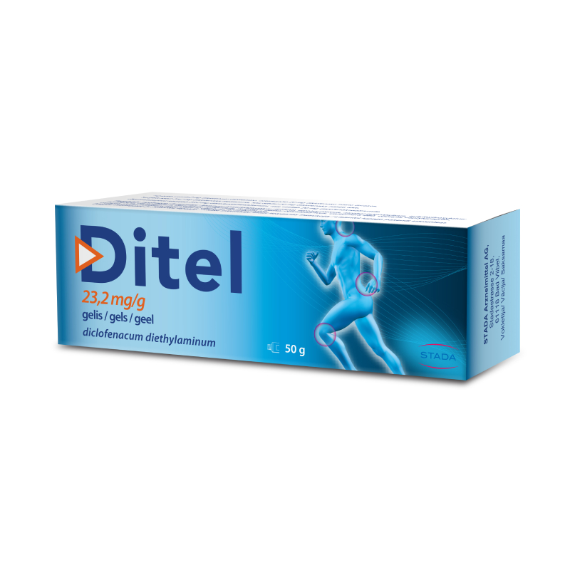 Ditel 23,2 mg/g gels 2%, 50 g