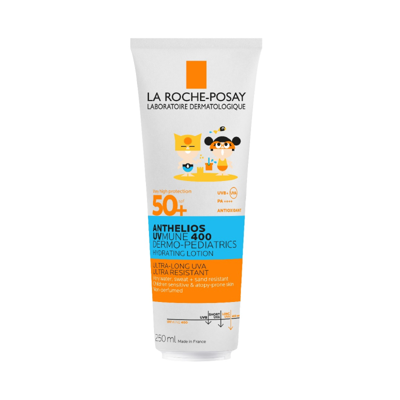 LA ROCHE-POSAY Anthelios UVMune 400 Dermo Pediatrics SPF50+ ķermeņa pieniņš, 250 ml