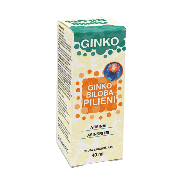 Ginko biloba pilieni, 40 ml