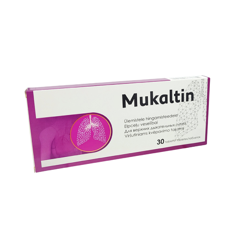 Mukaltīns 50 mg, 30 tabletes