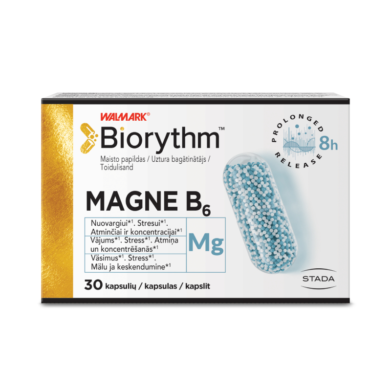BIORYTHM MAGNE B6 (magnijs), 30 kapsulas