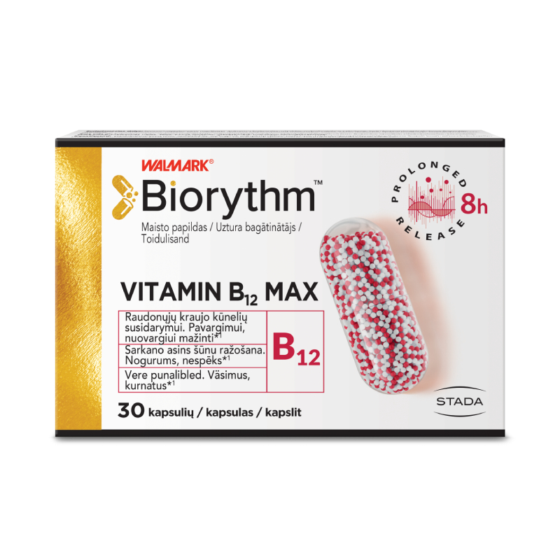 BIORYTHM VITAMIN B12 MAX, 30 kapsulas