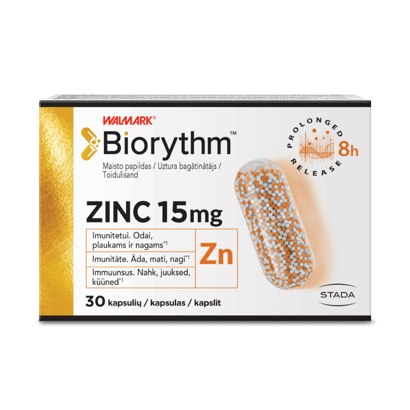 BIORYTHM ZINC 15 mg, 30 kapsulas