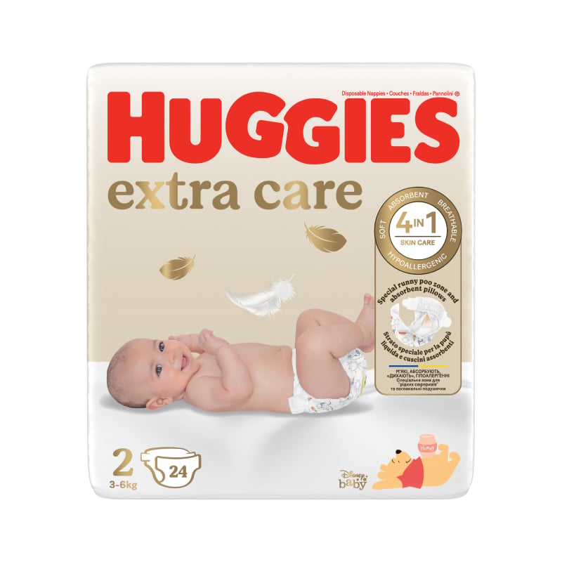 HUGGIES Extra Care 2 autiņbiksītes jaundzimušiem