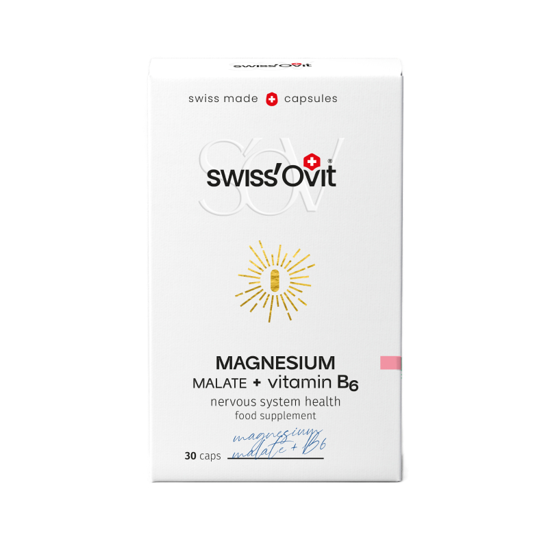 Swiss´Ovit Magnesium Malate 150mg + Vit. B6, 30 kapsulas