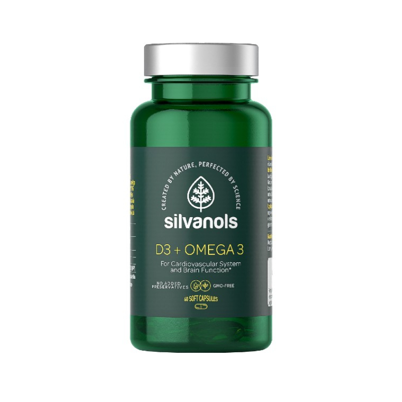 Silvanols D3 + Omega 3, 60 kapsulas