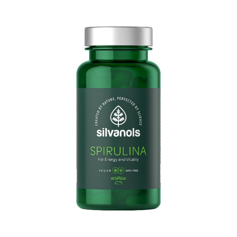 SILVANOLS kapsulas SPIRULINA, 100 gab.