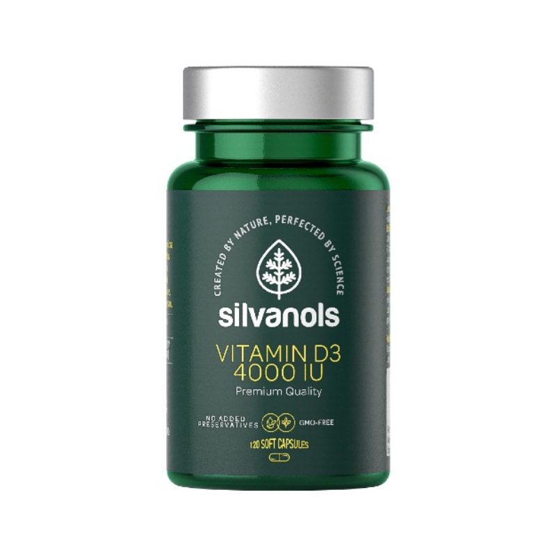 SILVANOLS kapsulas VITAMIN D3 4000 IU, 120 gab.