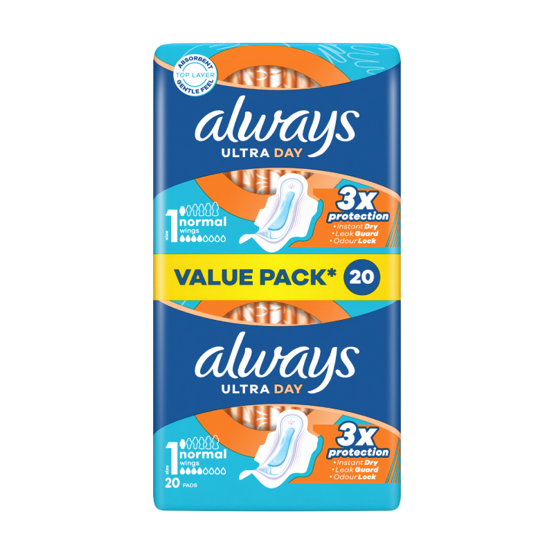 ALWAYS higiēniskās paketes ULTRA NORMAL PLUS, 20 gab.