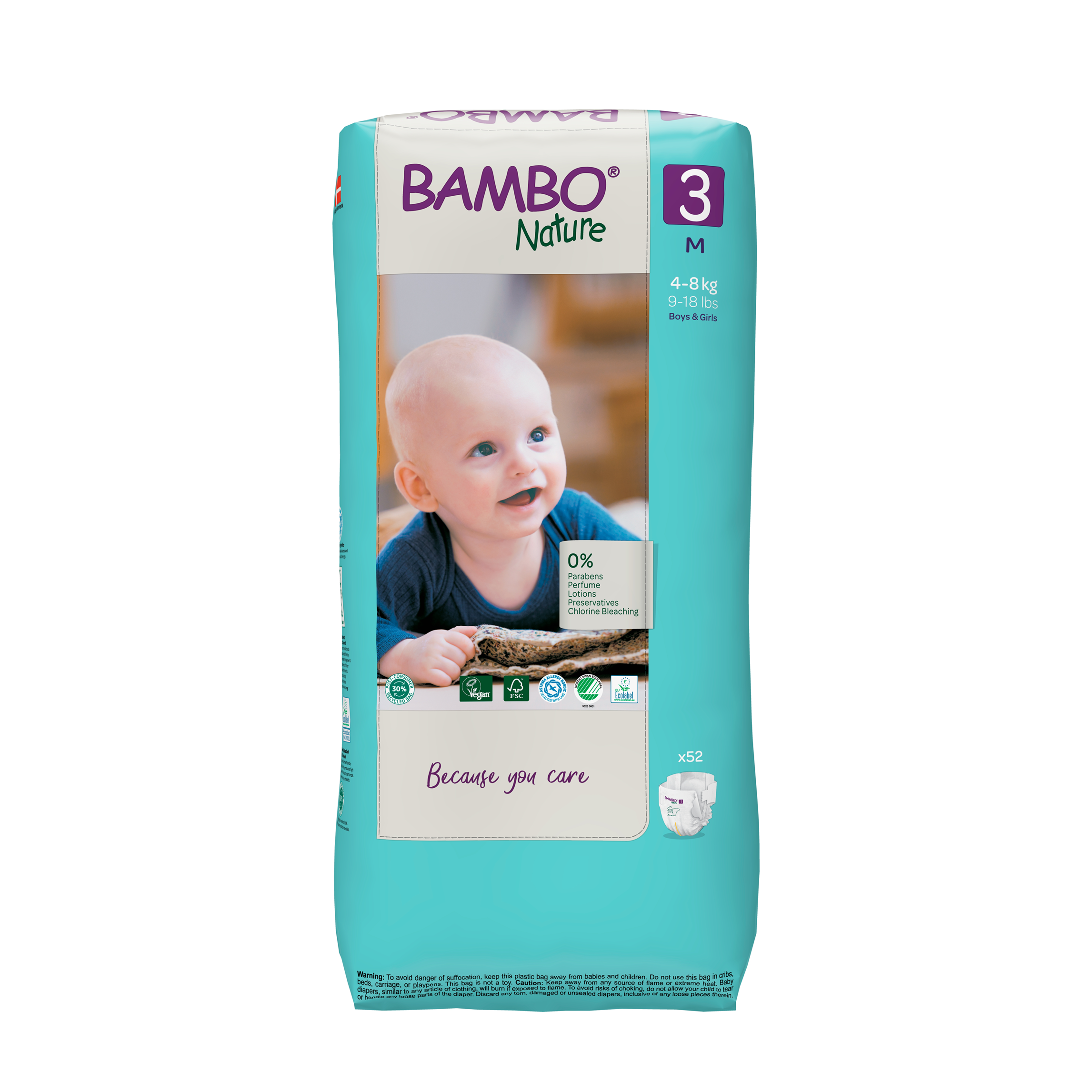 Bambo Nature autiņbikses 4-8kg, 52 gb.