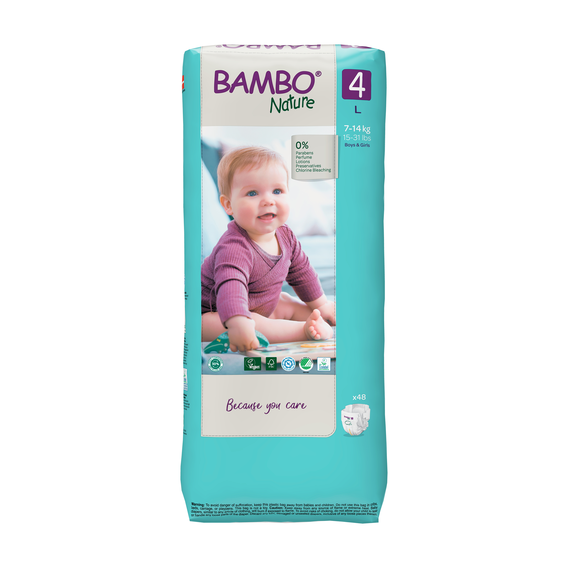 Bambo Nature autiņbikses 7-14kg, 48 gb.