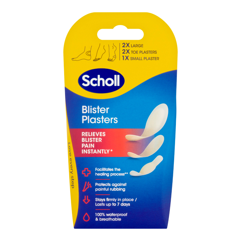 SCHOLL plāksteri tulznām, dažādi izmēri, 5 gab.