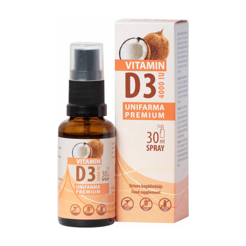 UNIFARMA Premium D3 vit. 4000SV izsmidzināms