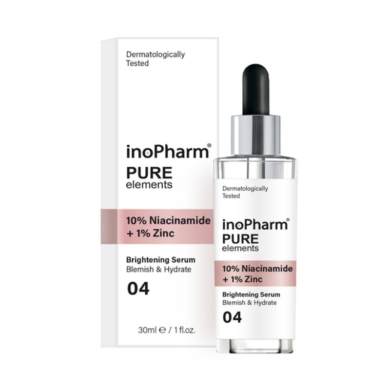 INOPHARM 10% Niacinamide + 1% Zinc serums, 30 ml