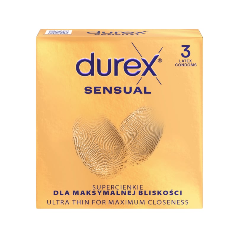 Durex Sensual Prezervatīvi, 3 gb.