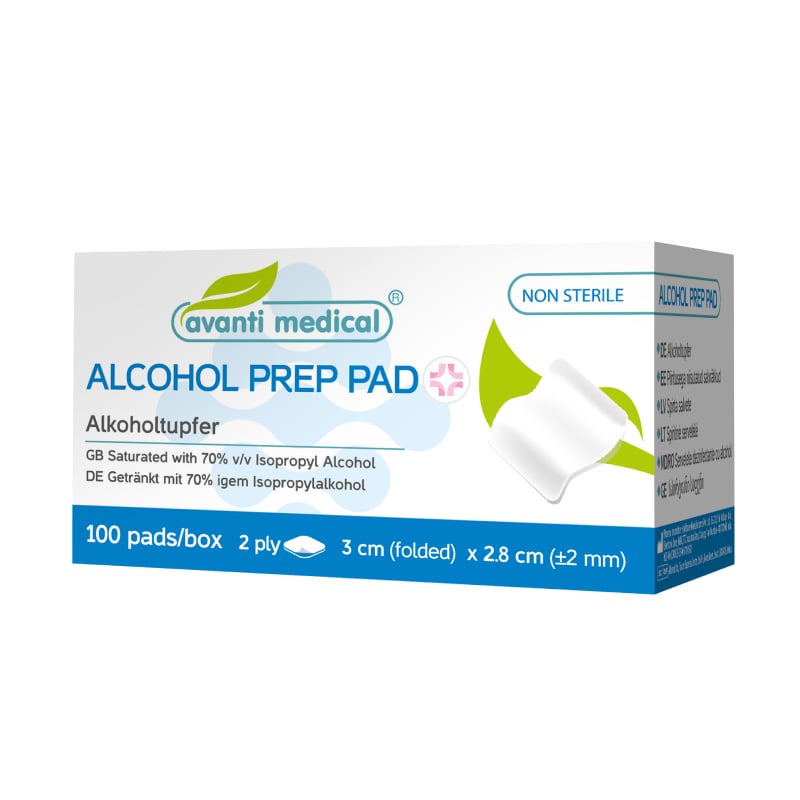 AVANTI MEDICAL spirta salvetes 3x2.8cm