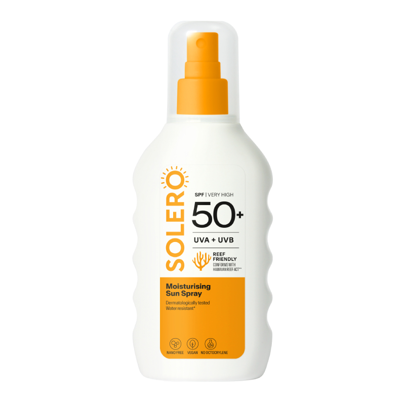 SOLERO SUN SPF50+ mitrinošs saules aizsargsprejs