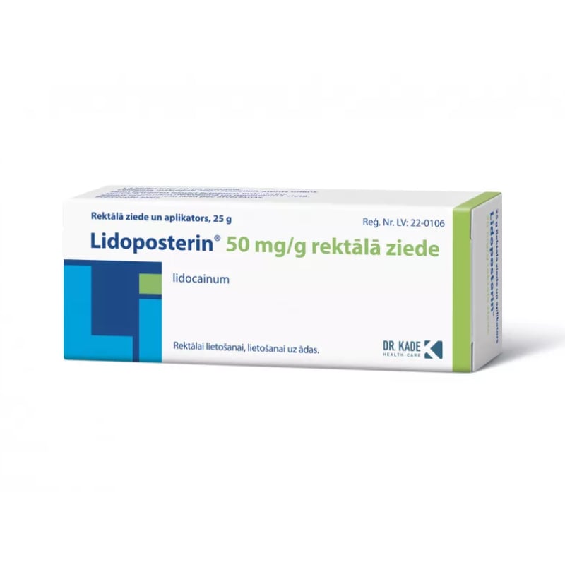 Lidoposterin 50 mg/g rektālā ziede