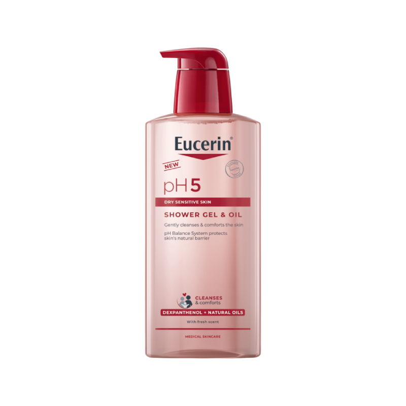 EUCERIN dušas želeja un eļļa pH5, 400 ml