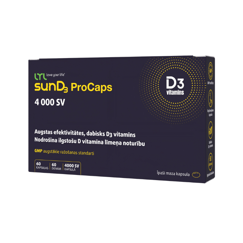 LYL sunD3 ProCaps 4000 SV, 60 kapsulas