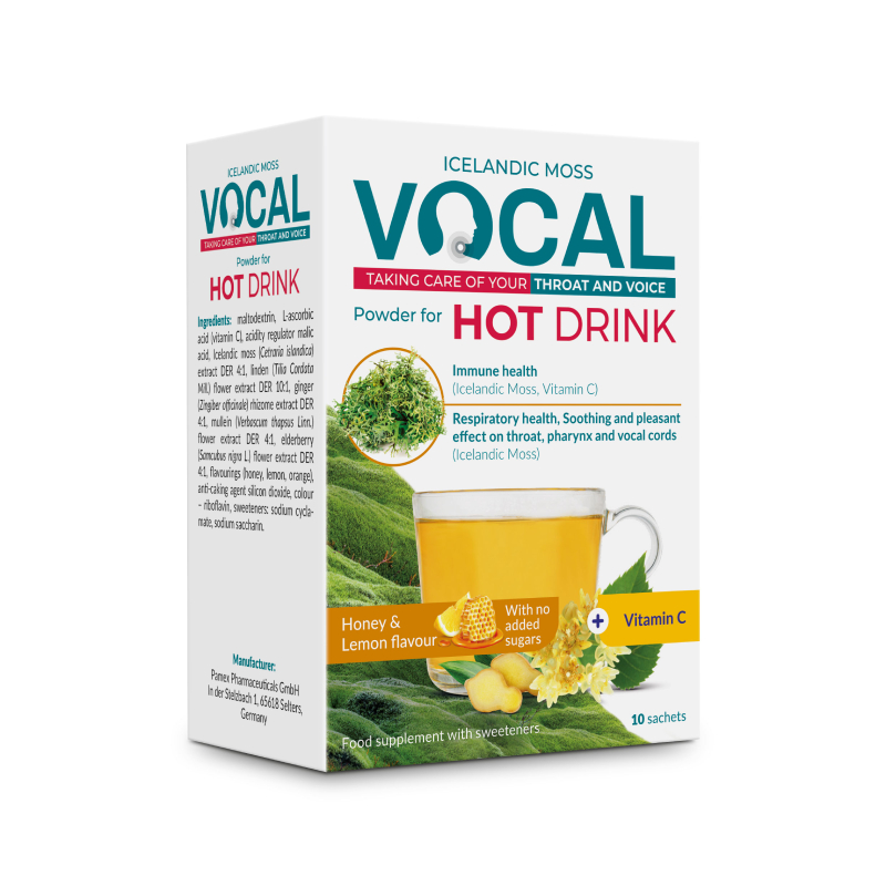 VOCAL Hot Drink Honey-lemon karstais dzēriens, N10