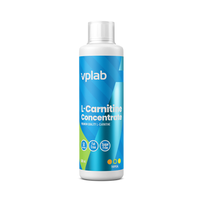 VPLAB L-carnitine ar tropisku augļu garšu koncentrāts, 500 ml