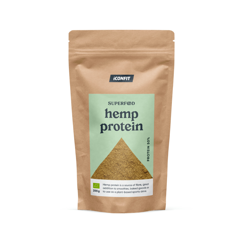 ICONFIT Organic Hemp Protein 50% pulveris, 200 g