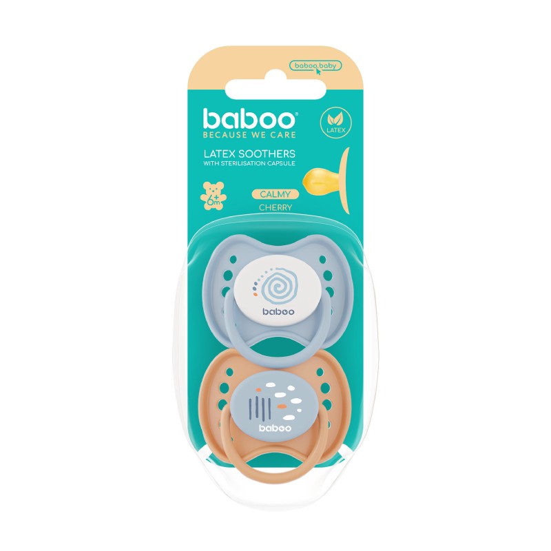 BABOO Calmy lateksa apaļais knupītis, Blue