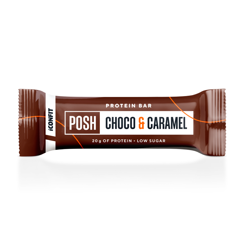 ICONFIT POSH Choco & Caramel Flavoured Proteīna batoniņš, 55 g