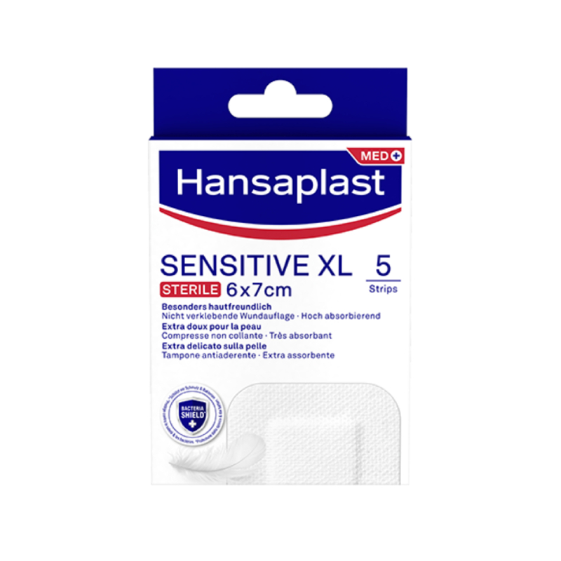 HANSAPLAST plāksteri SENSITIVE, 6x7cm, XL, 5 gab.
