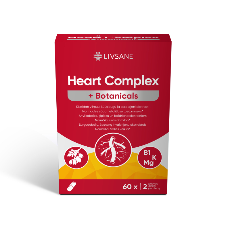 LIVSANE Heart Complex + Botanicals kapsulas