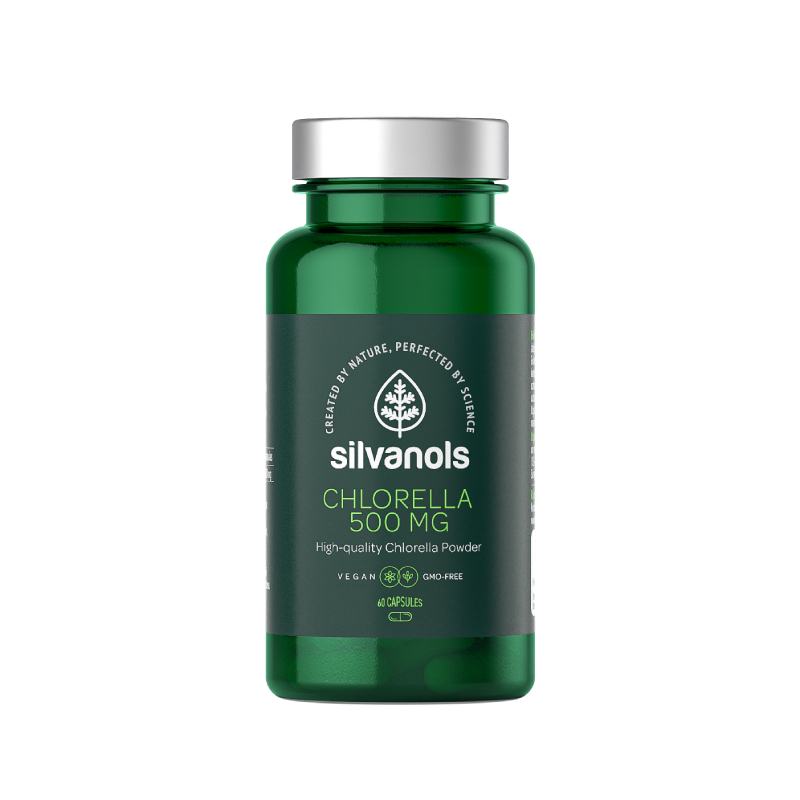 SILVANOLS Chlorella 500 mg kapsulas, 60 gab.