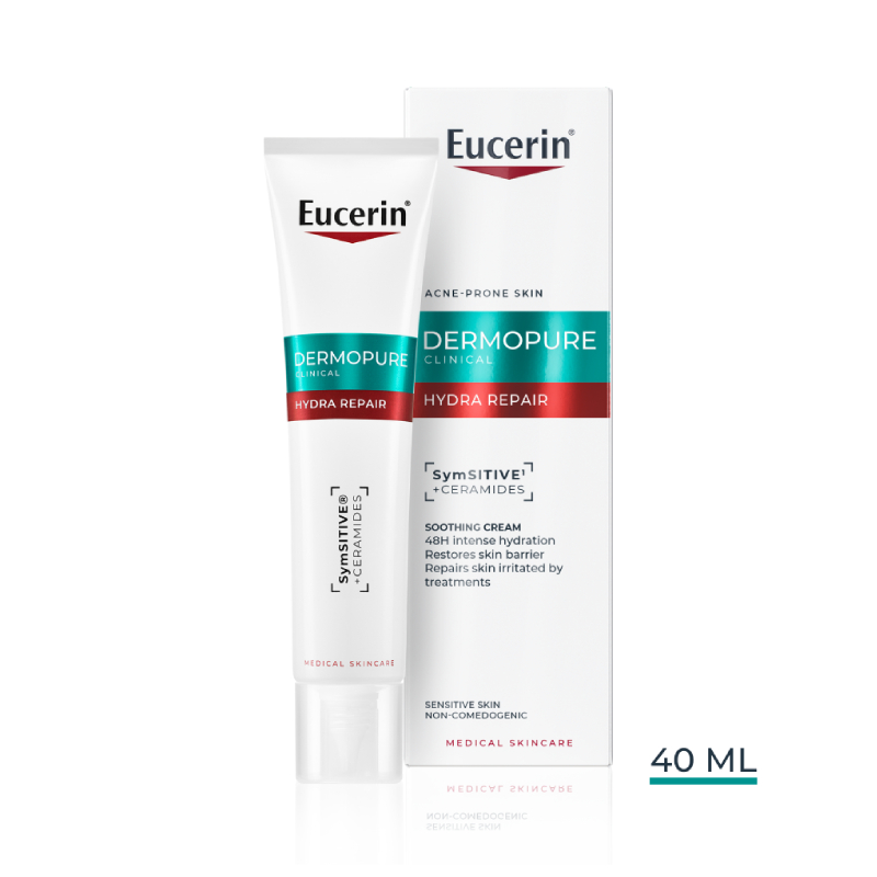 EUCERIN DermoPure Clinical Hydra Repair Soothing sejas krēms, 40 ml