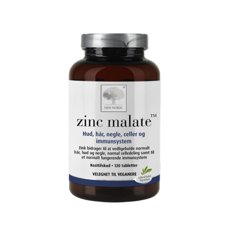 NEW NORDIC Zinc Malate, 120 tabletes
