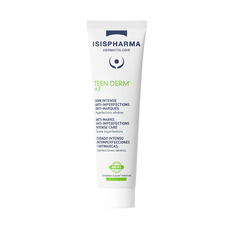 ISISPHARMA koriģējošs krēms iekaisīgas aknes ādai TEEN DERM A.Z., 30 ml