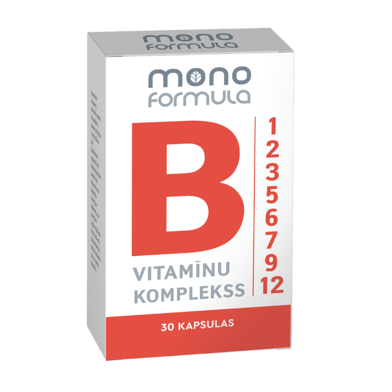 Mono Formula - B Vitamīnu komplekss, 30 kapsulas