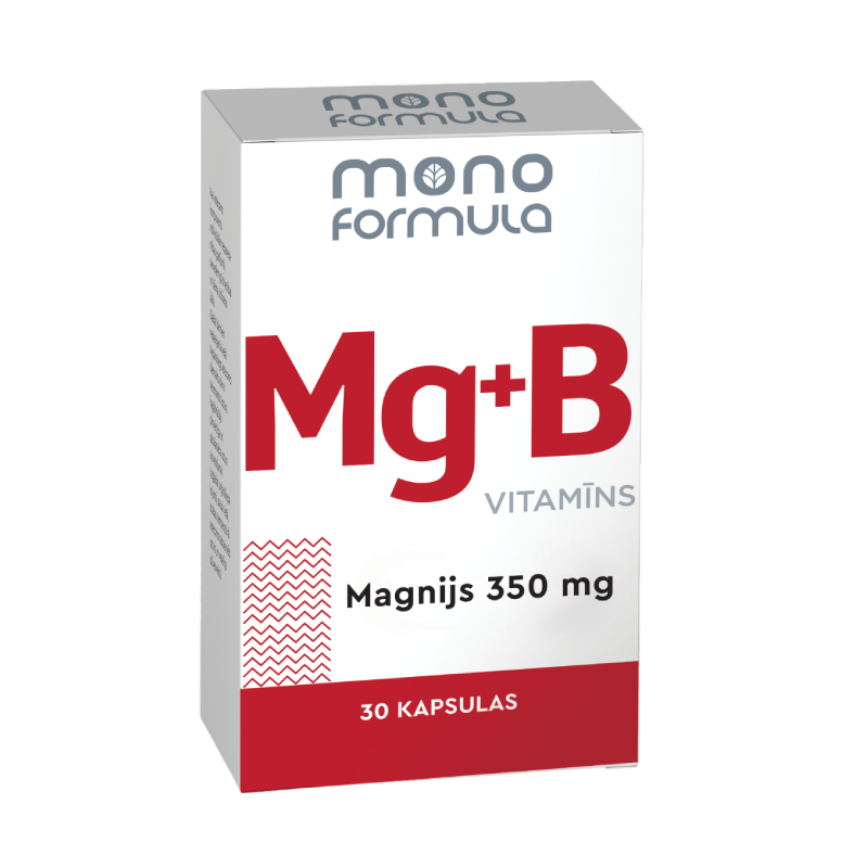 Mono Formula - Mg+B6 Vitamīns, 30 kapsulas