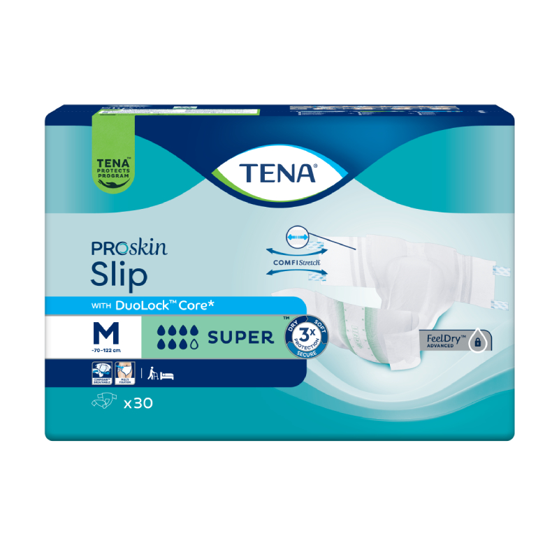 TENA Slip Super autiņbikses, M (70–122cm) izmērs, 30 gab.