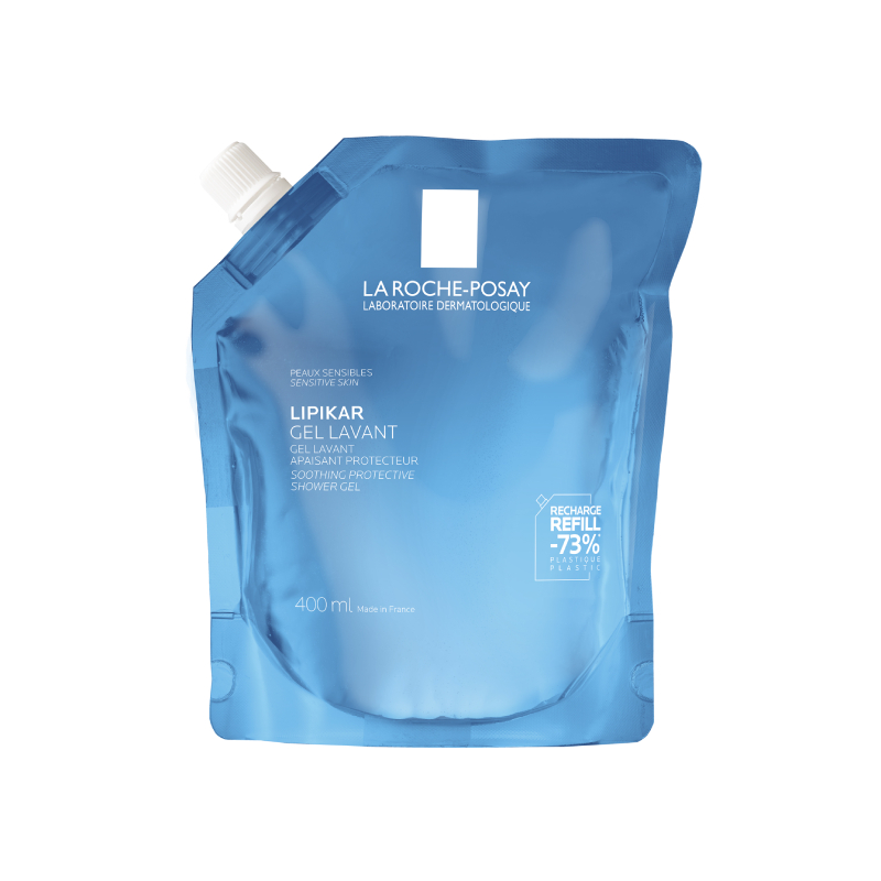 LA ROCHE-POSAY dušas želeja, uzpildes iepakojums LIPIKAR GEL LAVANT, 400 ml