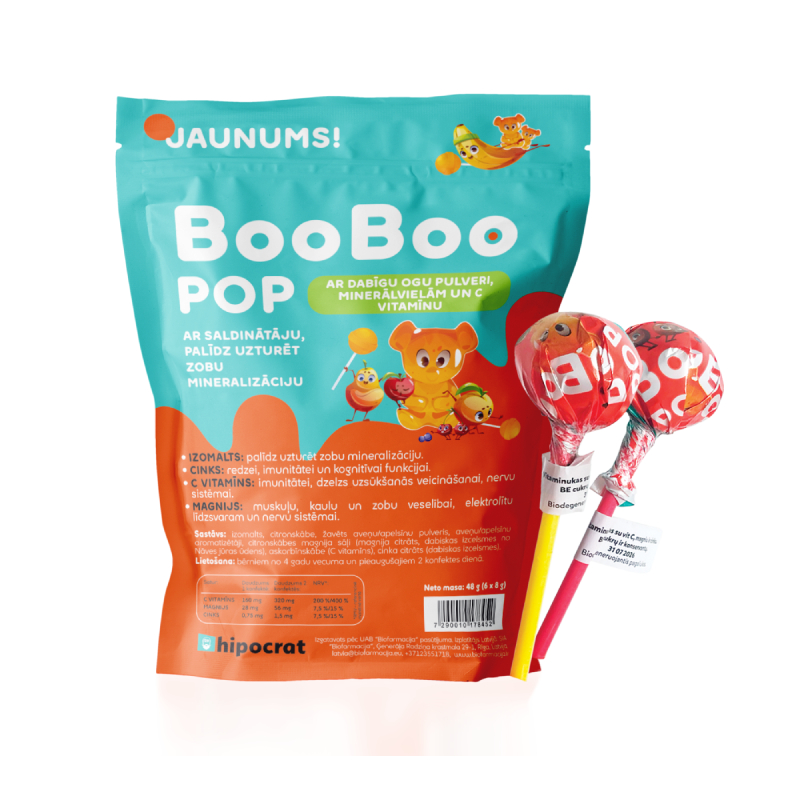 Biofarmacija BooBoo POP konfektes, 6 gb.