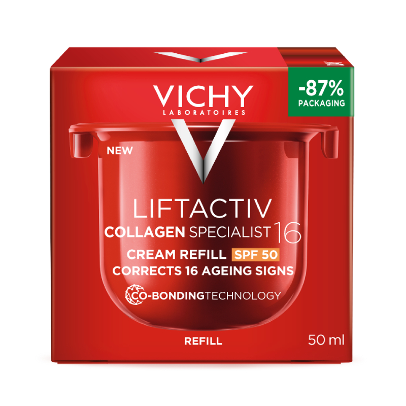 VICHY Liftactiv collagen specialist 16 krēms ar SPF50, uzpildes iepakojums, 50 ml