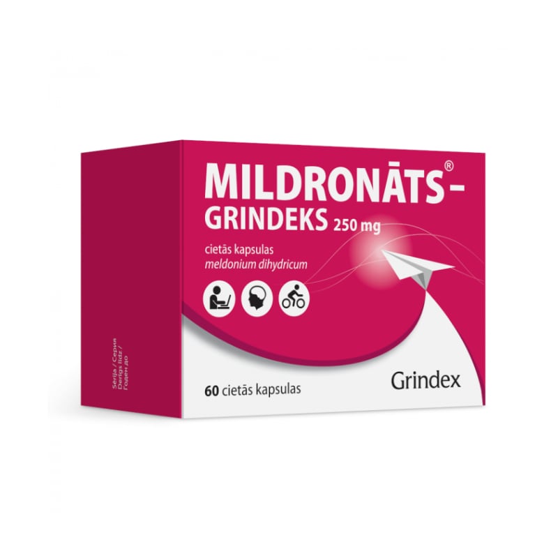 MILDRONATS MILDRONĀTS-GRINDEKS 250mg cietās kapsulas N60