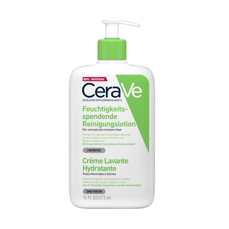 CERAVE For Face And Body With Ceramides Hydratin  attīrošs līdzeklis, 473 ml