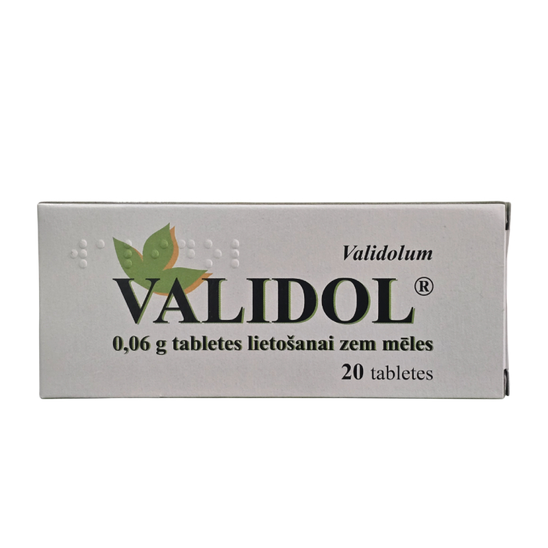 VALIDOL 0,06 g zem mēles lietojamas tabletes