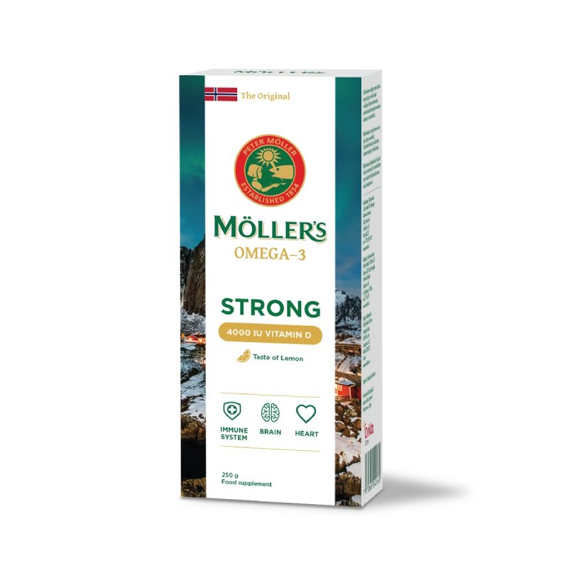 MOLLER Omega-3 Strong Vitamin D, 250 ml
