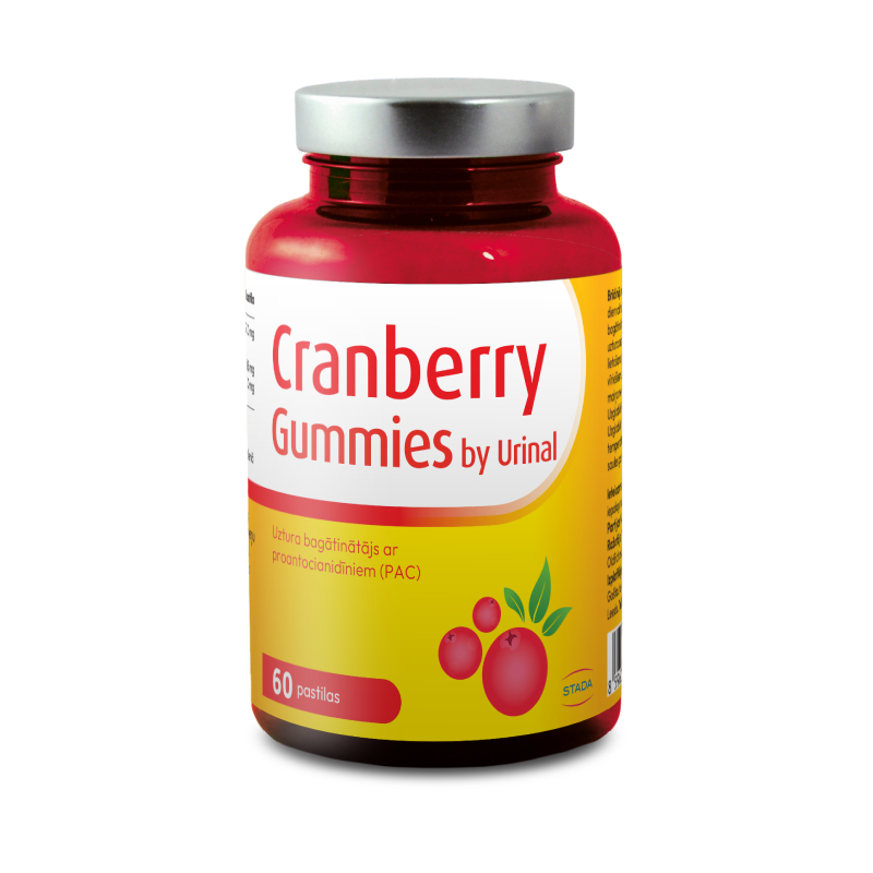 URINAL Cranberry Gummies košļājamās pastilas, 60 gab.