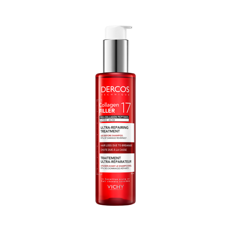 VICHY atjaunojošs līdzeklis lietošanai pirms šampūna DERCOS COLL17 FILLER, 150 ml