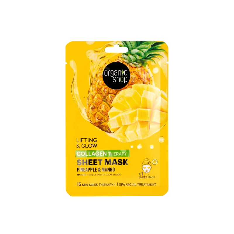 ORGANIC SHOP Pineapple&Mango kolagēna auduma maska