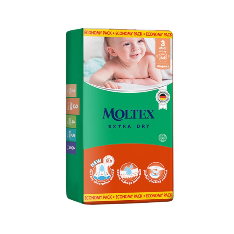 MOLTEX Extra Dry autiņbiksītes 3 Midi